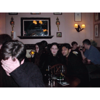 Yet more people drinking in the Crown. Steve is already suffering from the ill effects of several camera flashes going off in his face.