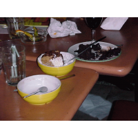 The remains of Steve's epic dessert eating
