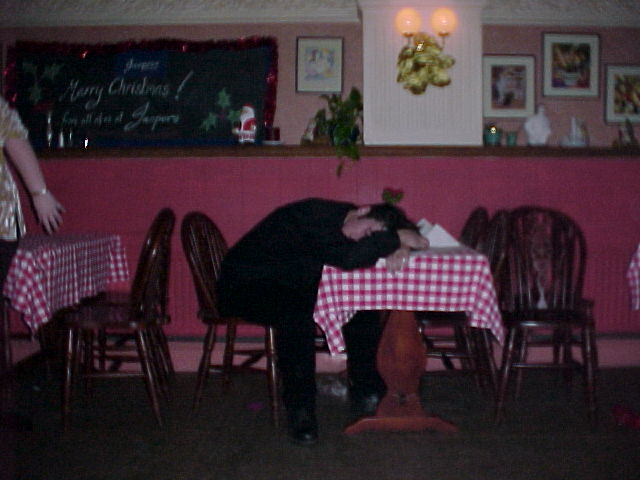 Steve soon falls asleep after all the dancing