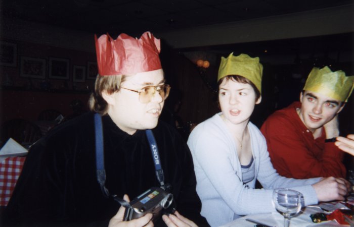 Jenny and James stare in horror at the thing on Chris' head