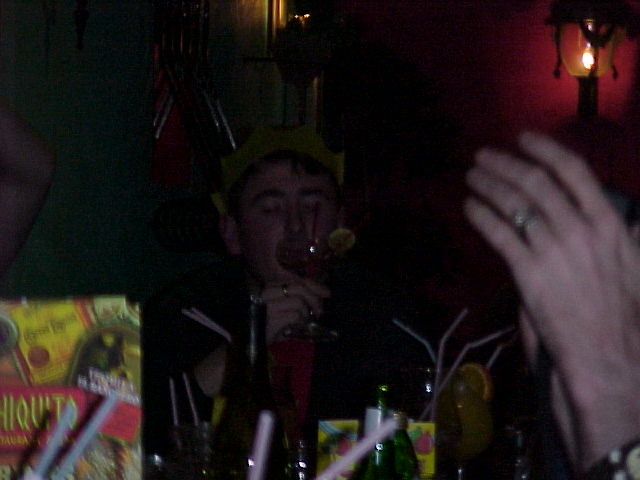 Adam enjoying a drink